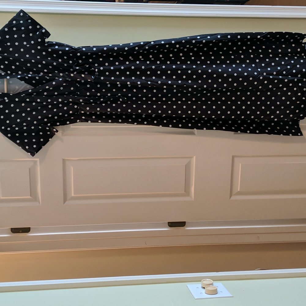 Medium Spring Blk/White Polkadot dress